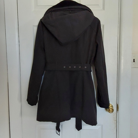 Michael Kors Black Winter Trench Coat - Picture 5 of 7